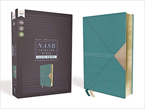 NASB GIANT PRINT THINLINE TEAL IM