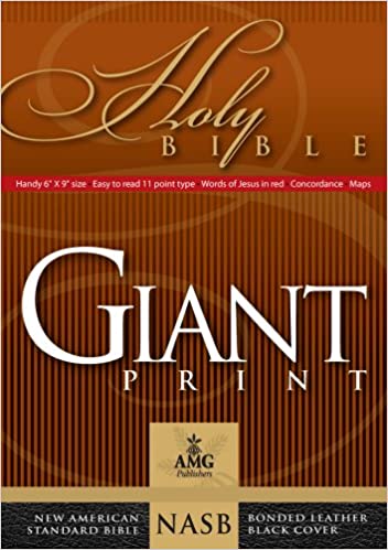 NASB GIANT PRINT HANDY SIZE BL BURGUNDY