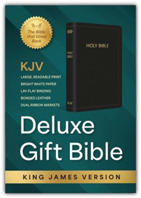 KJV DELUX GIFT BIBLE BLACK BONDED L