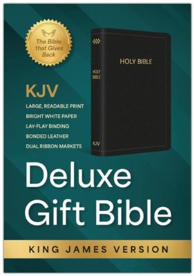 KJV DELUX GIFT BLACK BLACK LEATHER TI