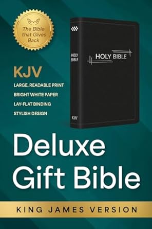 KJV DELUXE GIFT BIBLE BLACK, SILVER FRAM