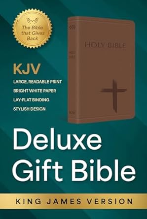 KJV DELUXE GIFT BIBLE BROWN CROSS